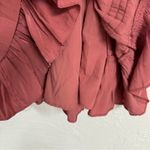 DO+BE Pink Ruffled Mini Dress Womens M Tiered Romantic Girly Ruched Boho Smock Photo 9