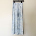 NAADAM Pants Washed Silk Wide Leg Blue Pull On Elastic‎ Waist Lightweight Size S Photo 1