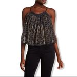Free People  Atlantis Metallic Embellished Grey Swing Crop Tank Size XS Photo 1