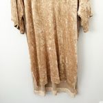 Free People  | We The Free Gold Luxe Velvet V-Neck Tunic Top Dress | Medium Photo 4
