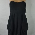 Free People  Nyima Tube Little Black Dress Draped Strapless Bubble Pockets Mini 0 Photo 0