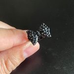 Adjustable Black Color Bow Tie Ring Photo 1