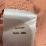 Trenery Women Tunic Linen Button Top‎ S Peach Minimalist Quiet Luxury Coastal Orange Photo 4