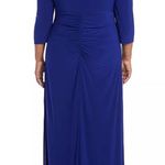 R & M Richards  Plus Size Embellished Cold-Shoulder Gown Electric Blue Sz 22W Photo 4