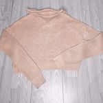 Timing Women’s Brown Cropped Long Sleeve Zip Up Collar Sweater Photo 1