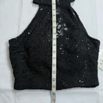 B Darlin  Black and Pink Sequin Halter Prom Dress Photo 1