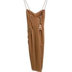 BHLDN NWT  Emanuelle Georgette Bustier Dress Brown Bridesmaid Wedding Size 10 Photo 2