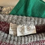 Vintage Cambio Italia Wool Blend Red Grey‎ Geometric Crewneck Sweater Knit L Size L Photo 4