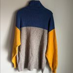 Free People Softly Structured Color Block Sweater Large Photo 2