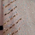 Jessica McClintock  PALE PINK DIAMOND EMBELLISHED SPARKLE SHEER LAYERING PIECE Photo 9
