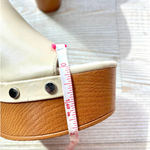 ZARA Studded Chunky Platform Heels | Ivory Size 9.5 Photo 8