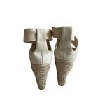 JEAN MICHEL CAZABAT Cream Leather Espadrille Wedges Sandals Size 37 Photo 2