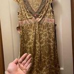 Silk midi dress Tan Size 8 Photo 0