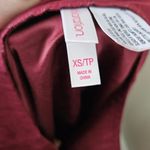 Xhilaration  Skirt Burgundy Red Suede Buttons Front Scallop Hem Mini Casual Photo 6