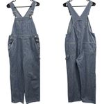Gap  VTG Y2K Blue White Hickory Stripe Denim Overalls Railroad Workwear Utility Photo 1