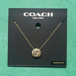 Coach Gold tone Pendant Necklace Photo 0