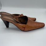 Liz Claiborne Mallory Tan Leather Pointed Toe Mules Shoes Women 6.5M Career Chic Photo 5