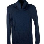 Lululemon Sweat And Savasana Sweater Navy Blue Size 4 Women’s Merino Wool Pocket Photo 0