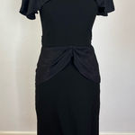 Stop Staring By Alicia Estrada Black Cape Midi Dress Size M Photo 0