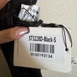 Hello Molly  No Advice Midi Dress Sz 4 in Black Satin Open Back Slit NEW Photo 3