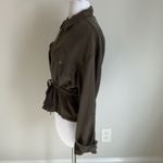 Pam & Gela  Slouchy Drawstring Jacket Olive Photo 4