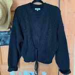 525 America 525 Black Tie Front Sweater Photo 0