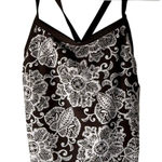 Ativa  Size 8‎ Brown Built In Bra Criss Cross Back Tankini Swimming Top Photo 0
