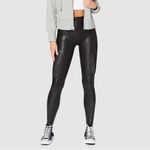 Spanx NEW Faux Leather Moto Leggings Style 20136R Very Black Shapewear Biker Photo 4