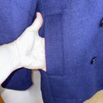 Maeve  Anthropologie XS Pea Coat Double Breasted Wool‎ Blend Navy Blue Classic Photo 2