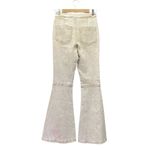 Chelsea and Violet NWT  Flare Jeans Size 26 Embroidered Floral Beige Boho High Rise Photo 2