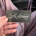 La Femme  Lavender/Gray  Spaghetti Strap V Neck Dress Size 4 NWT Photo 5