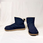 Koolaburra by Ugg  Remley Navy Blue Suede Sherpa Mini Ankle Boots~10~  Photo 1