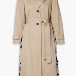 Jason Wu NEW | Floral Print Chiffonpaneled Cotton Gabardine Trench Coat Photo 1