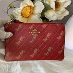 Coach  Classic Horse & Carriage Wristlet Corner Zip Photo 0