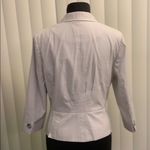 Ann Taylor LOFT Gray/White Stripe Seersucker Jacket. Photo 2