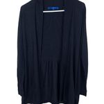 Apt. 9  Essential Ribbed Sweater Cardigan Womens S Black Open Front Stretch Casual Photo 2