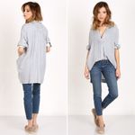 Free People  Striped On the Road Pullover in Blue Photo 1