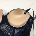 Tahari Blue Padded Sheer Camisole Lace Bra Corset Top 34B NEW Photo 4