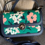 Kate Spade Authentic  Leather/Floral canvas turnlock flap Crosby/Sarchel 2 straps Photo 1