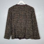 Lafayette 148 Women 6 Brown Tweed Zip Up Blazer Suit Jacket Quiet Luxury Career Photo 4