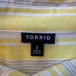Torrid NWT Drop Shoulder Shirt SZ 2 Daydream Stripe 43420637 Butter Yellow Photo 1