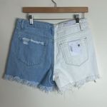 Vervet  Rebecca high rise colorblock fringe Denim shirts size medium Photo 7