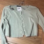 Brandy Melville Cropped Green Sweater Top Photo 0