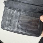 Coach Black Wristlet Wallet Credit Card Leather Canvas Signature Print Vintage Photo 9