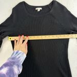 Cato  14 / 16 Top Lace Bell Sleeves Black Whimsigoth Fairy Ribbed Pullover Fitted Photo 7