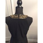 Morgan Taylor  Evening Sheath Dress Size 6 Beaded Collar Black Photo 4