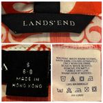 Lands' End Lands’ End Shift Dress Coverup V-neck Pink White Cotton Women’s Size Small 6/8 Photo 8