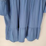 Amazon Boho Dress XL Blue Lace Crochet Trim Flowy Midi Casual Party Tiered Ruffle Rodeo Photo 9