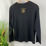 Harley Davidson Black Vintage Long Sleeve Embellished Pensacola FL Tee T Shirt M Photo 1