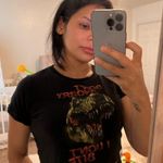 Women’s Jurassic Park “Don’t worry I don’t bite” dinosaur black cropped tshirt s Photo 4